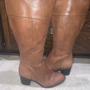Naturalizer Leather Boots Wide Calf